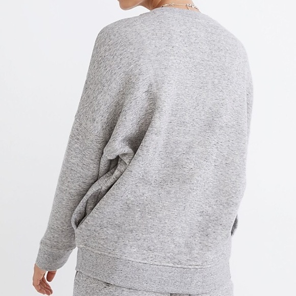 Madewell MWL Betterterry Leisure Club Gray Crewneck Sweatshirt - Picture 2 of 5